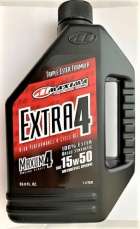 Maxima 32901 EXTRA4 15W-50 Synthetic 4T Motorcycle Engine Oil 1 Liter Bottle 